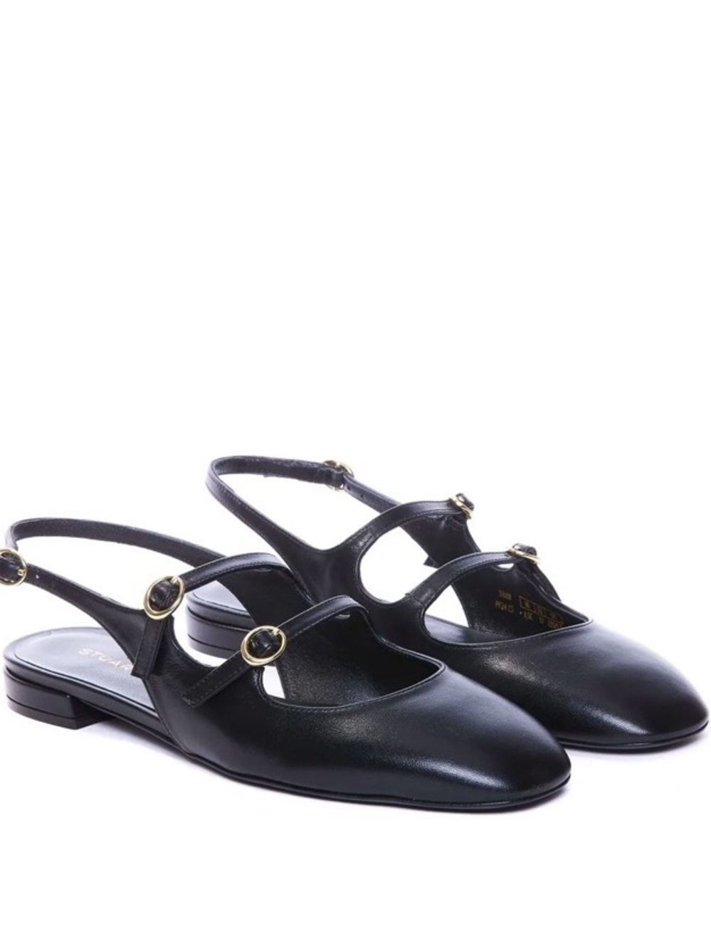 Stuart Weitzman Benni Slingback Buckle-Detailed Flats